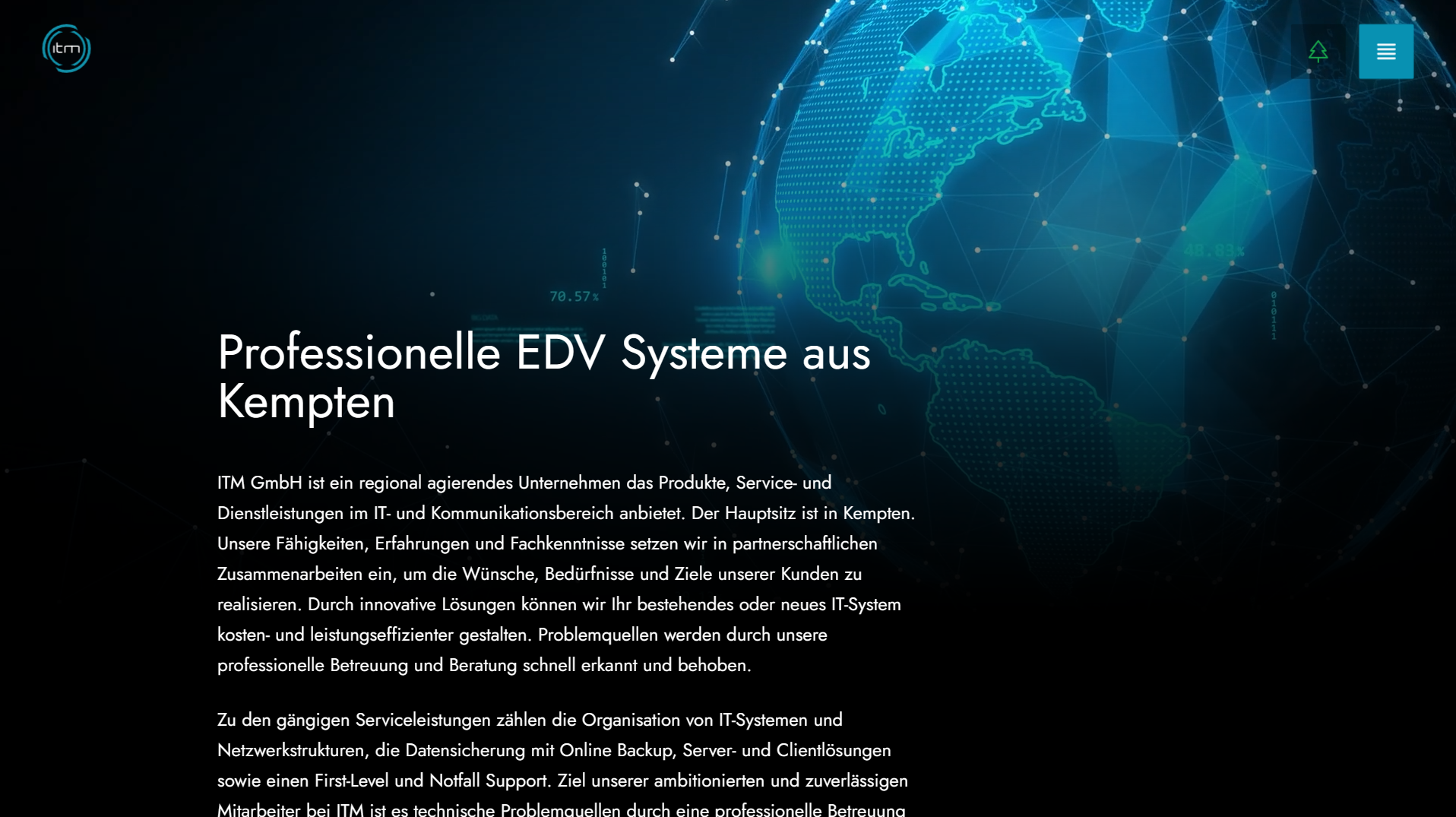 Webdesign Referenz für IT-Systemhaus aus Kempten